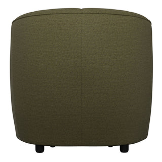 Barrel Chair With Nesting Ottoman - Forest Green