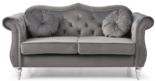 Stylish Flared Arm Loveseat