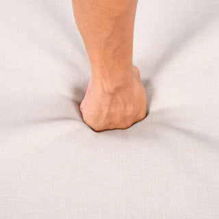 Outdoor Club Chair With Rope Arm And Cushions - Beige / Teak