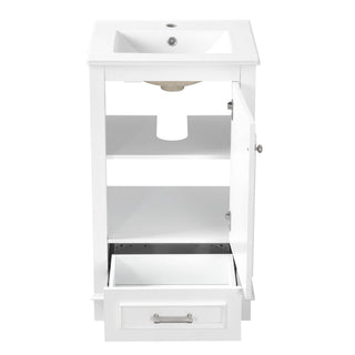 20" Bathroom Vanity With Sink, 1 Drawer, Freestanding Single Set
