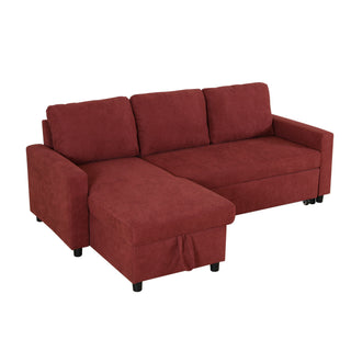 L - Shaped Convertible Sofa Bed With Storage Chaise