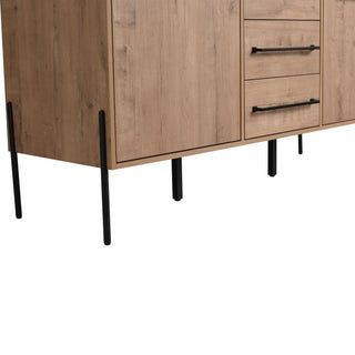 60" Freestanding Bathroom Vanity With Soft Close Doors And Drawers, (Vanity Only) - Imitative Oak