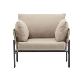 Rope Lounge Chair With Cushions For Modern Spaces