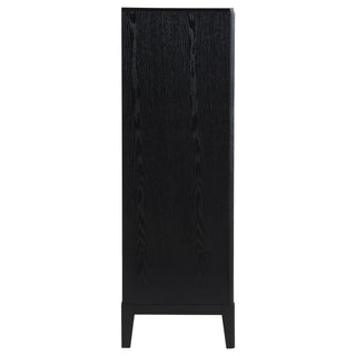 Mason - 5 Drawer Chest With Fluted Design - Black