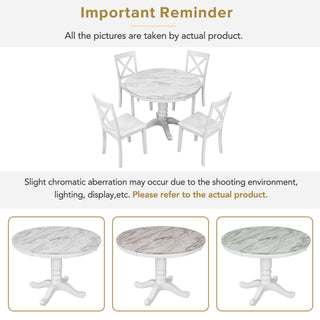 5 Pieces Dining Table And Chairs Set For 4 Persons, Kitchen Room Solid Wood Table With 4 Chairs