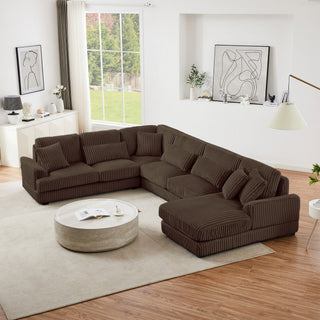 U - Sectional Sofa With Chaise Lounge, Oversized Living Room Couch