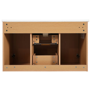 Modern Wall Mounted Bathroom Vanity, Soft Close Doors