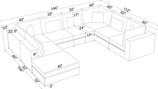 Upholstered Modular Sectional & Custom Configuration
