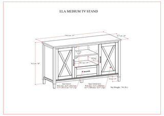 Ela - Medium TV Stand - Smoky Brown