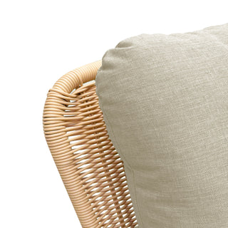 Contemporary Minimalist Wicker Rocking Chair With Soft Cushions