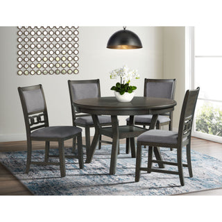Amherst - Dining Side Chair With Fabric Cushion Side Stretcher (Set of 2) - Gray Finish