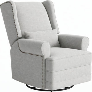 Extra Wide Swivel Recliner Glider Chair With Footrest