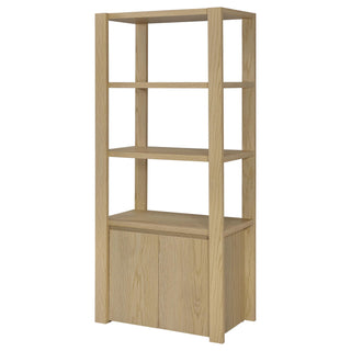 Susac - 3 Piece Entertainment Center With TV Stand And Media Towers - Light Oak