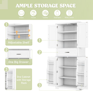 Bathroom Storage Cabinet With Drawer And Adjustable Shelf