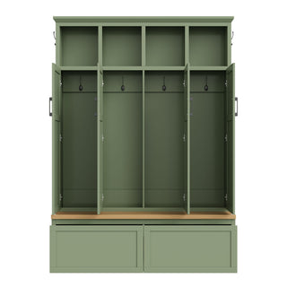 Hall Tree With 4 Hidden Cabinets