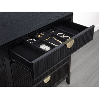 Ennis - 8 Drawer Dresser With Mirror - Black