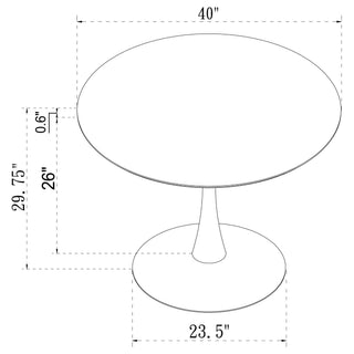 Round Dining Table With Pedestal Base - White