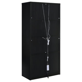 Shayne - 4 Door Display Cabinet With LED Lighting - Black