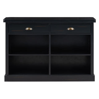 Console Table With 2 Drawers And Open Shelves