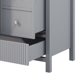 Bathroom Vanity With Separate Sink, Soft Close Doors And 4 Drawers