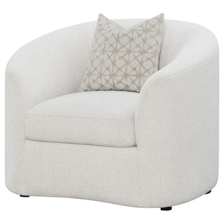 Rory - Sloped Arms Chair With Pillow - White