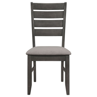 Padded Seat Side Chairs With Tapered Slats (Set of 2)