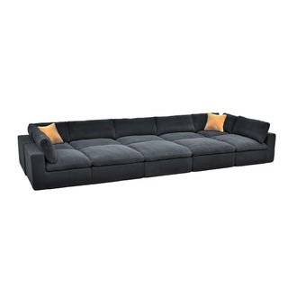 Custom Configuration Modular Sectional With Toss Pillows
