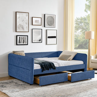 Upholstered Daybed & 2 Drawers