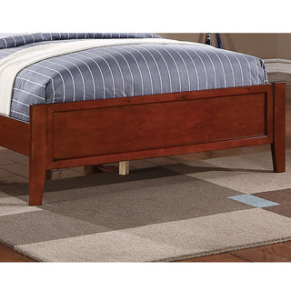Simple Frame With Headboard And Vertical Carved Design