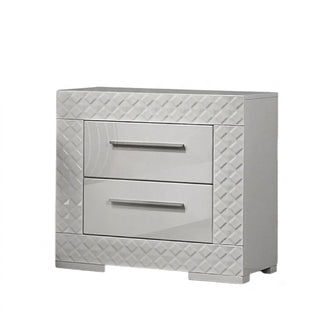 Nightstand With Bar Handle - White
