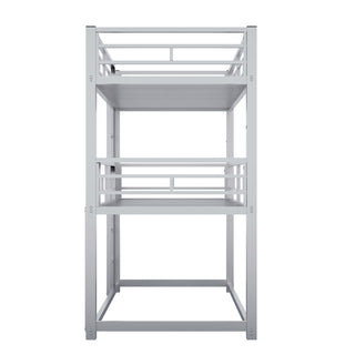 Triple Bunk Bed With Sturdy Construction And Space Saving Design