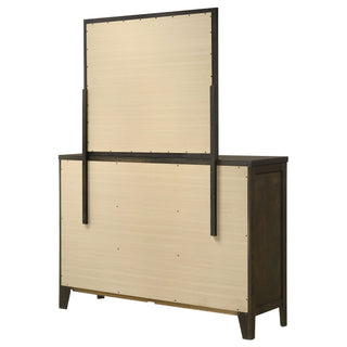 Clement - 6 Drawer Dresser With Mirror - Dark Coffee