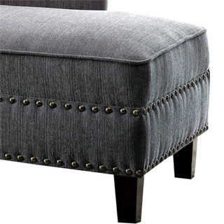 Chaise With Nailhead Trim And Plush Pillow