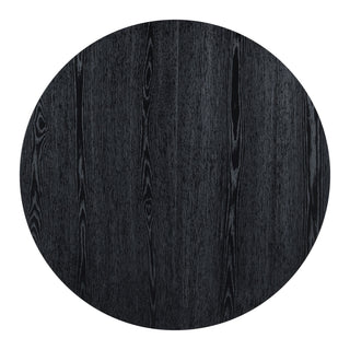 5 Piece Dining Set Extendable Round Table And 4 Chairs - Black / Oak