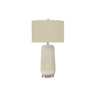 Contemporary Lighting, Table Lamp, Ceramic, Resin - Cream