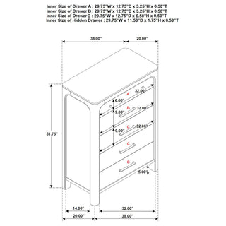 Flores - 5 Drawer Chest - Mango Color