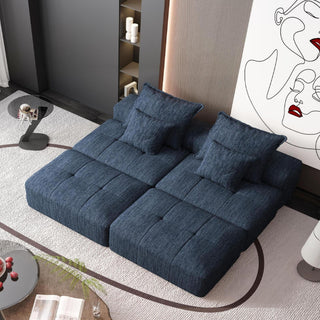 Modern Oversized Diy Combination Modular Sectional Sofa & Pillows