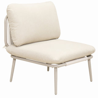 Modular Patio Armless Sofa Chair With Thick Cushion - Off White