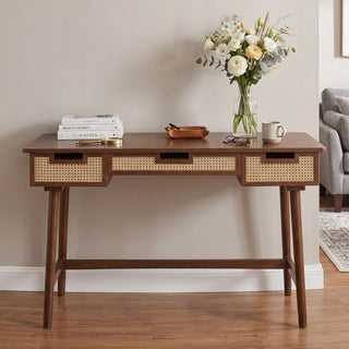 Writing Desk With 3 Drawers For Living Room