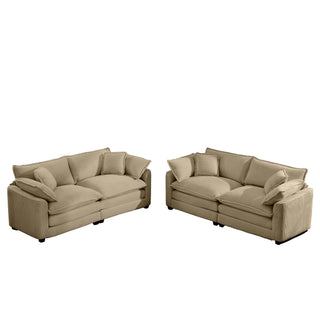 Elegant Oversized Sectional Sofa Set With Deep Seats And Flexible Layout