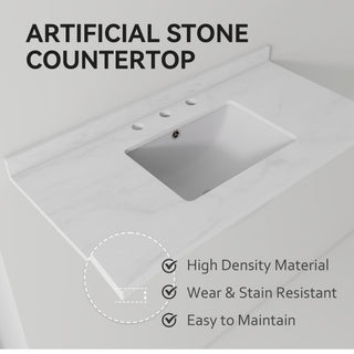 Basin Sink, 0.6" Ultra Thin Profile, Triple Faucet Holes, Sink Only