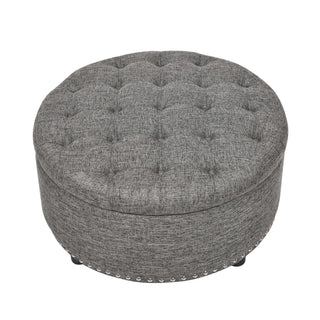 Tufted Storage Ottoman With Upholstery