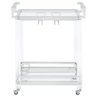 Kempton - 2 Tier Bar Cart - Chrome