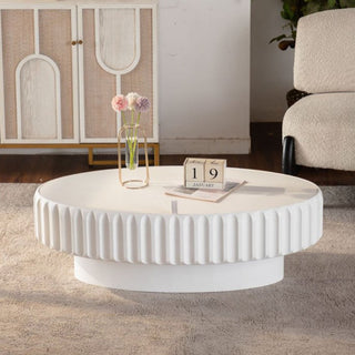 Fluted Storage Table With Lift Off Lid