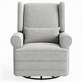 Extra Wide Swivel Recliner Glider Chair With Footrest