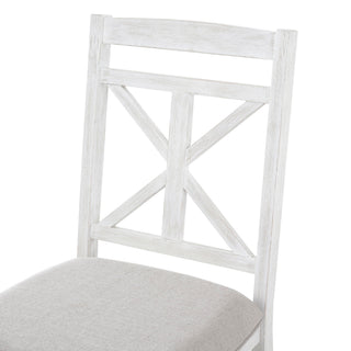 Dining Set With Extendable Round Table And 4 Upholstered Chairs