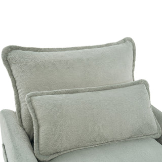 Modern Loveseat Sofa, Upholstered Couch With Side Storage Pockets