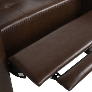 Langseth - Contemporary Tufted Pushback Recliner - Dark Brown