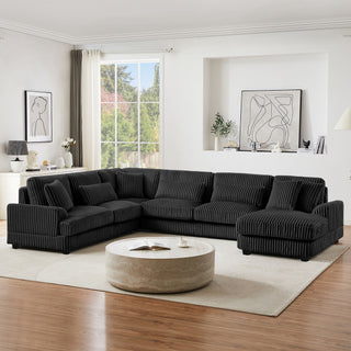 U - Sectional Sofa With Chaise Lounge, Oversized Living Room Couch