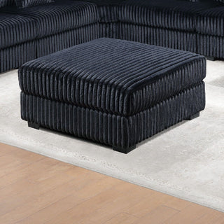 Soft Upholstered Ottoman - Black